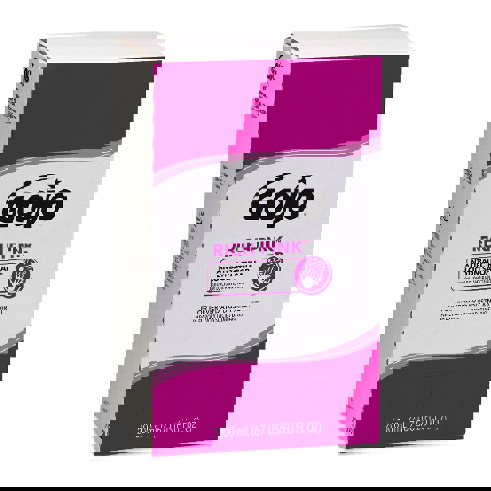 RICH PINK Antibacterial Lotion Soap Refill, Floral Scent, 2,000 mL, 4/Carton